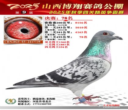 山西博翔决赛78名