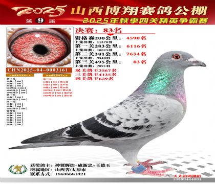 山西博翔决赛83名