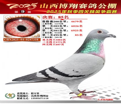 山西博翔决赛85名