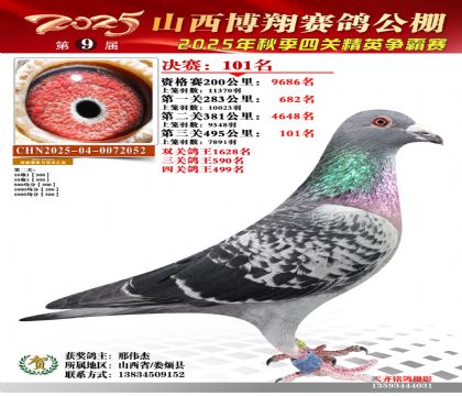 山西博翔决赛101名