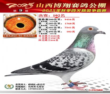 山西博翔决赛102名