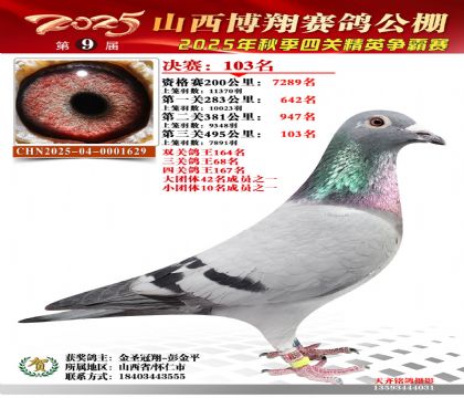 山西博翔决赛103名