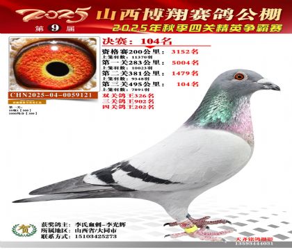 山西博翔决赛104名