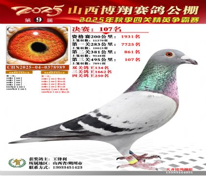 山西博翔决赛107名