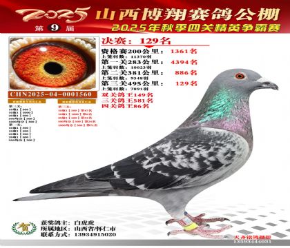 山西博翔决赛129名