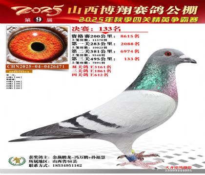 山西博翔决赛133名