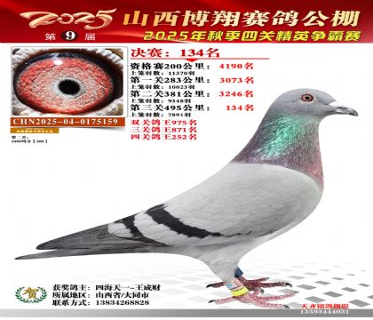 山西博翔决赛134名