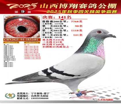 山西博翔决赛141名