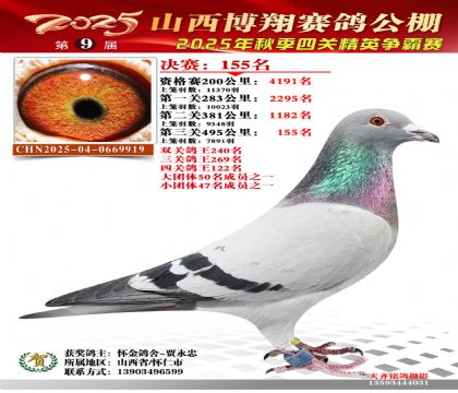 山西博翔决赛155名