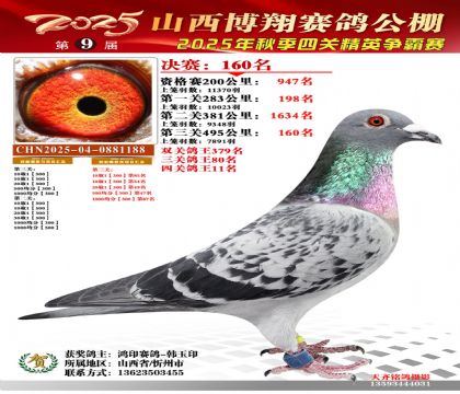 山西博翔决赛160名