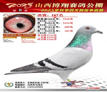 山西博翔决赛167名