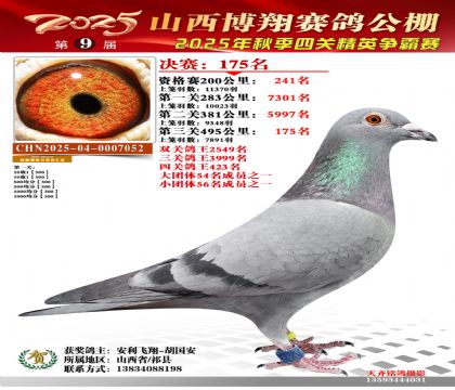 山西博翔决赛175名