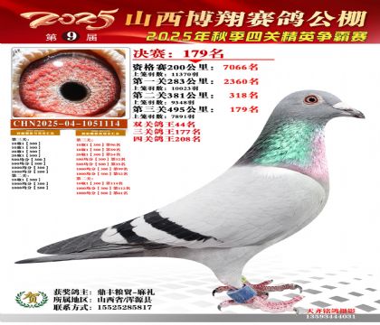 山西博翔决赛179名