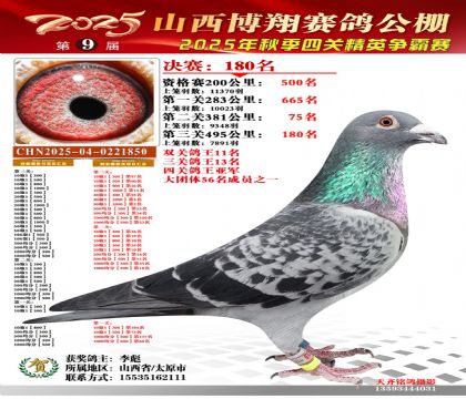 山西博翔决赛180名