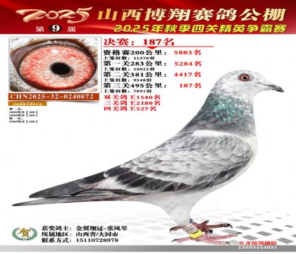 山西博翔决赛187名