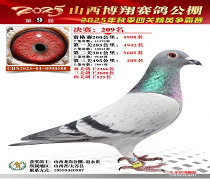 山西博翔决赛209名