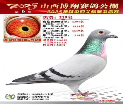 山西博翔决赛219名