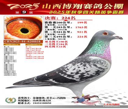 山西博翔决赛224名