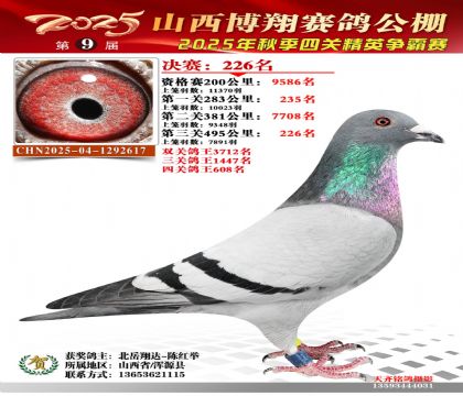 山西博翔决赛226名