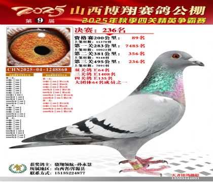 山西博翔决赛236名