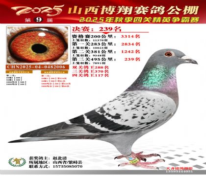 山西博翔决赛239名