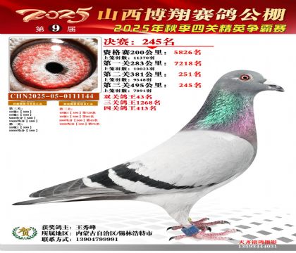 山西博翔决赛245名