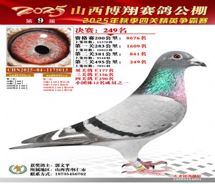 山西博翔决赛249名