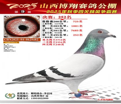 山西博翔决赛252名