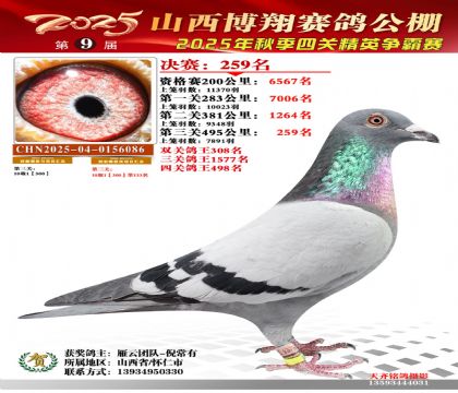 山西博翔决赛259名