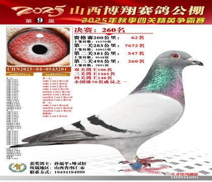 山西博翔决赛260名