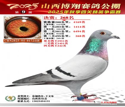 山西博翔决赛268名