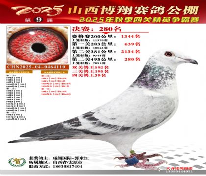 山西博翔决赛280名