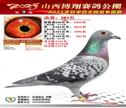 山西博翔决赛283名