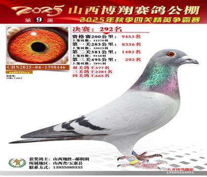 山西博翔决赛292名