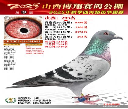 山西博翔决赛293名