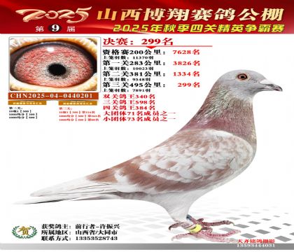 山西博翔决赛299名