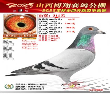 山西博翔决赛311名