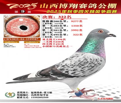 山西博翔决赛322名