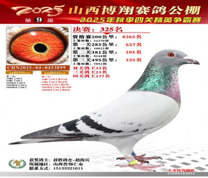 山西博翔决赛325名