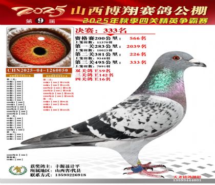 山西博翔决赛333名