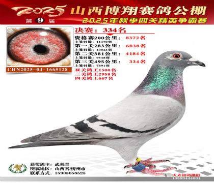 山西博翔决赛334名