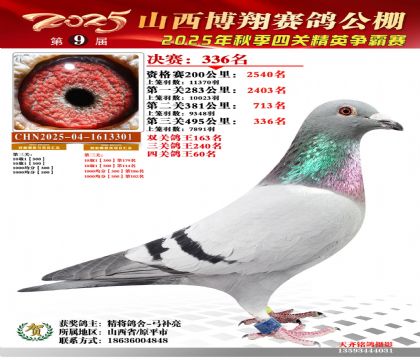 山西博翔决赛336名