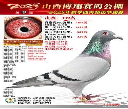 山西博翔决赛339名