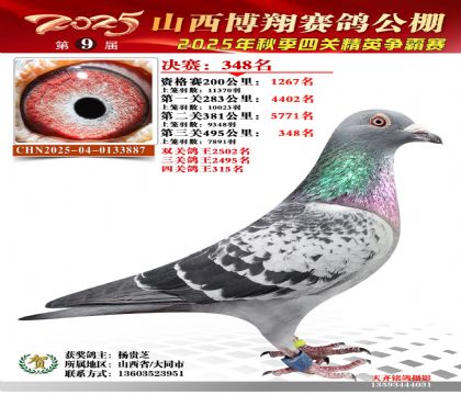 山西博翔决赛348名