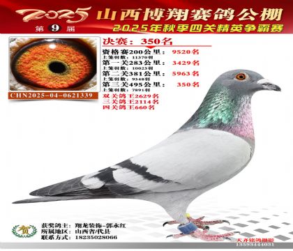 山西博翔决赛350名