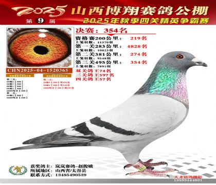 山西博翔决赛354名