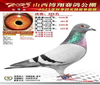 山西博翔决赛355名