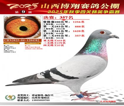 山西博翔决赛357名