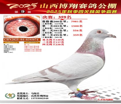 山西博翔决赛359名