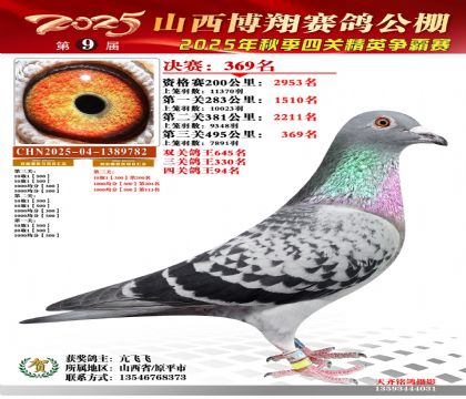 山西博翔决赛369名